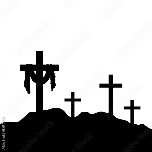 Good Friday Cross Silhouette