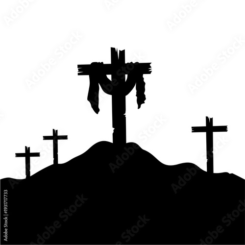 Good Friday Cross Silhouette