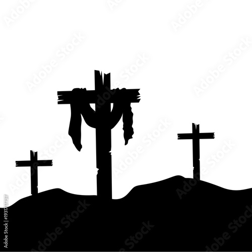 Good Friday Cross Silhouette