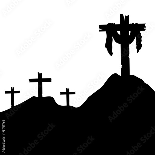 Good Friday Cross Silhouette