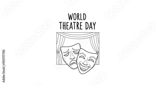 Theatre Masks Representing Comedy Tragedy Drama.