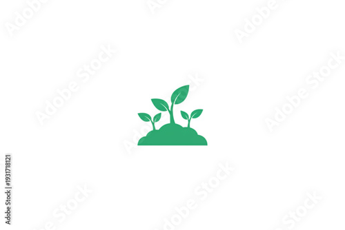 Emerging Life: A vibrant illustration showcases three young, thriving sprouts emerging from the earth, symbolizing growth, renewal, and the flourishing of life. 