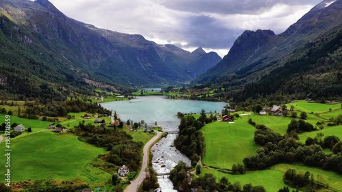 Floen Laukifossen Olden Norway 