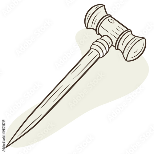 Wooden Toothpick Vector Minimal Restaurant Table Item