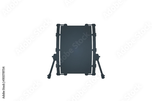 Bass Drum Silhouette: A simple silhouette of a bass drum, perfect for musical themes.