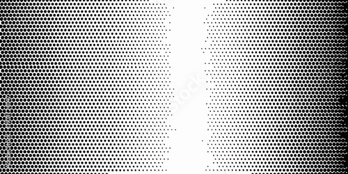 Abstract halftone pattern splitting into black and white gradients