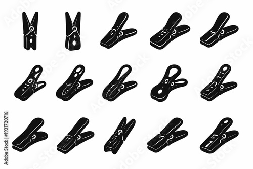 Gripping accessory design grip mechanism clip mechanical functional simple icon image generation