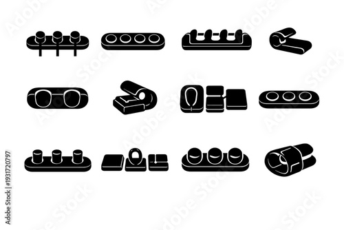 Image icon cable form functional vector simple clip magnetic filled generation silhouette