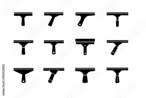 Window minimalist tool simple generation wiper icon vector household utility image design