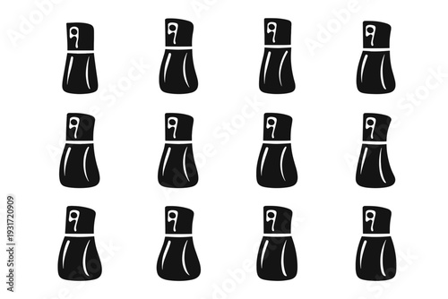 Portable dispenser design generation vector applicator small spray icon simple reduced image