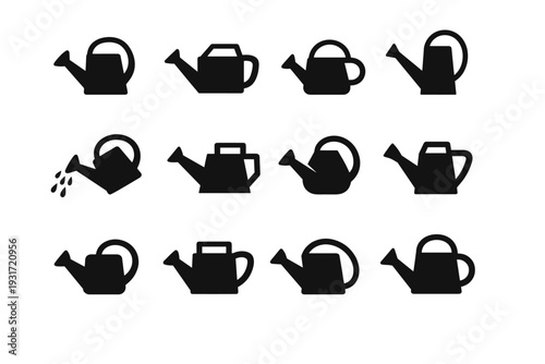 Icon abstract iconography pictogram flat watering can vector care graphic generation simple