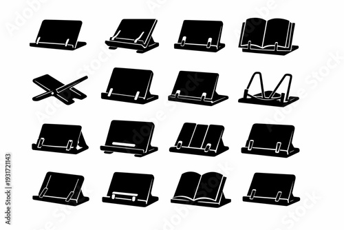 Generation kitchen accessory filled geometry tabletop book image vector simple stand icon