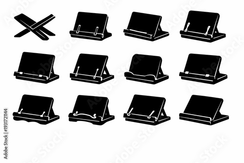 Image simple wooden reading generation vector sturdy holder timeless icon filled traditional