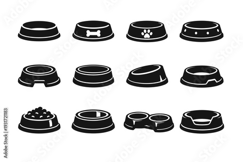 Icon dish vector robust simple filled pet image reliable concept bowl generation