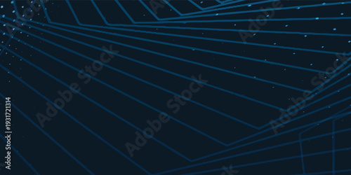 Blue abstract background. Geometric lines whit halftone pattern. Modern shiny blue gradient halftone  lines. Futuristic technology graphic design