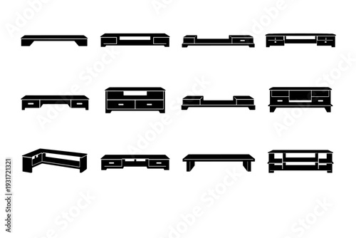 Wide icons extended filled desk icon broad long desktop vector shelf