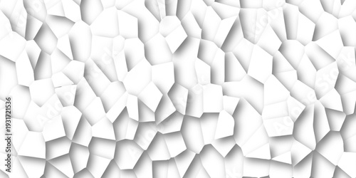 Beautiful white crystallized polygon background. abstract light colorful stone tile pattern with shadow. modern wallpaper, trendy simple minimal geometric background abstract mosaic triangles.
