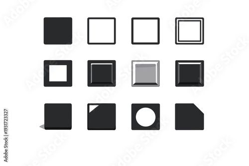 Generation icon image double solid cutout stroke primitive mask simple vector clip