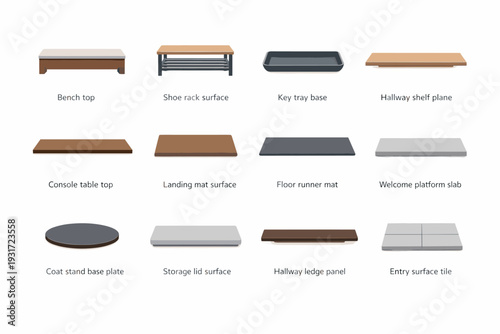 Plane surface vector generation table image mat stand plate base icon top
