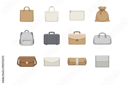 Clean simple icon case cover image generation backpack pouch vector generic tote