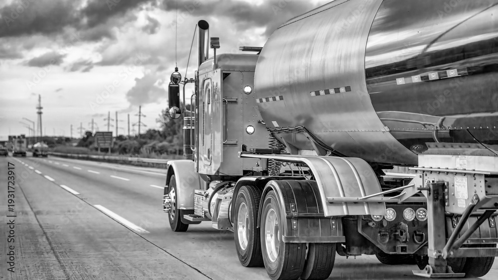 custom made wallpaper toronto digitalA giant truck speeding up along the interstate at sunset