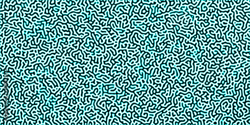 Abstract Reaction-diffusion or Turing pattern natural texture in coral green gradient color scheme. Linear design with biological shapes. Organic lines in Memphis. abstract Turing organic Thim.