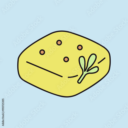 Fresh Baked Italian Focaccia Bread Icon