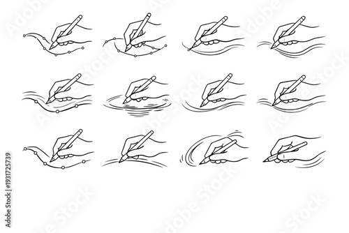 Motion image simple sweep generation icon reflective vector curve hand relaxed arc