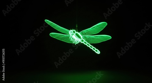 glowing dragonfly