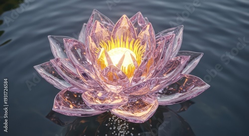 glowing lotus flower