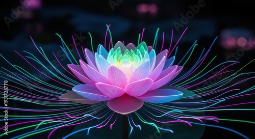 Glowing Lotus Flower