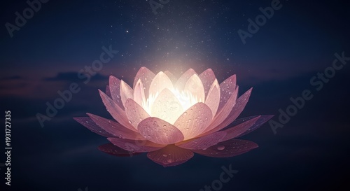 glowing lotus flower