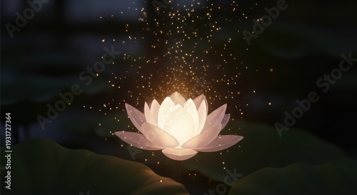 glowing lotus flower