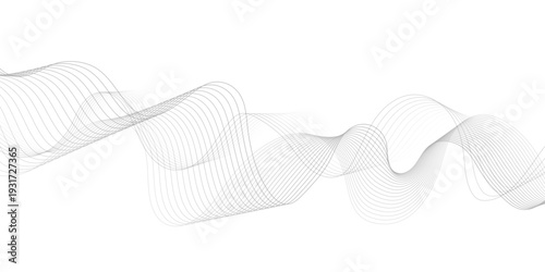 Abstract wave blend lines on transparent background. Design for banner, wallpaper, background and many more. Undulate Grey Wave Swirl, frequency sound wave, twisted curve lines with blend effect.