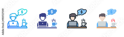 Gig Economy Icon Set Vector Collection Isolated In Black And White