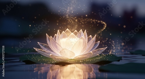 glowing lotus flower