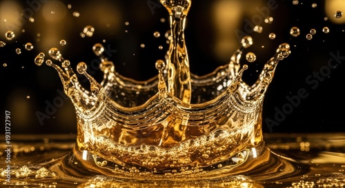 Gold Liquid Splash