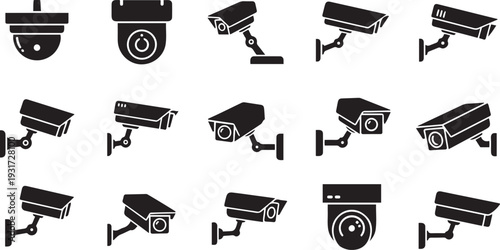 Black and white security camera security cameras surveillance 1 CCTV monitoring