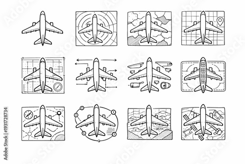 Blueprint image area vector generation zone map view plane layout icon simple