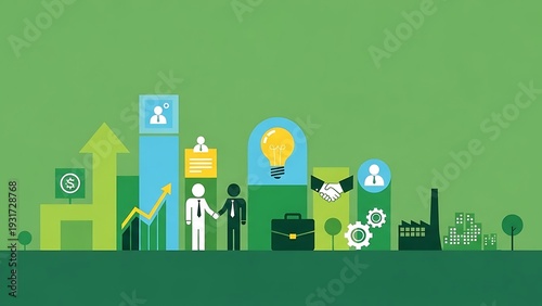 Business Growth and Development Concept Illustration.