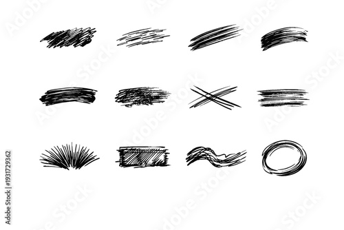 Stroke simple image mark brash scrape rim sweep icon generation pass vector