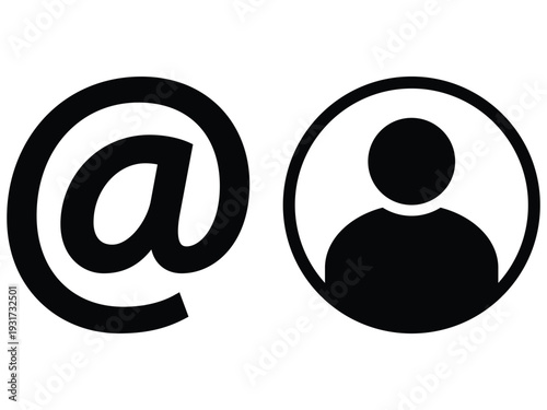Email and user profile vector icons
