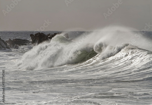 Wallpaper Mural Breaking wave with wind spray Torontodigital.ca