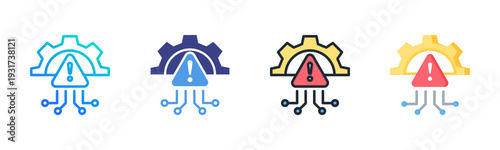 Disruptive Technology Icon Set Vector Collection Isolated In Black And White