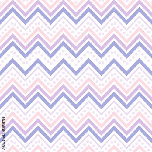 Zigzag pattern in pastel colors with black accents creates vibrant and playful design