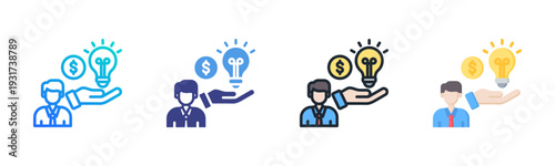 Entrepreneurship Icon Set Vector Collection Isolated In Black And White