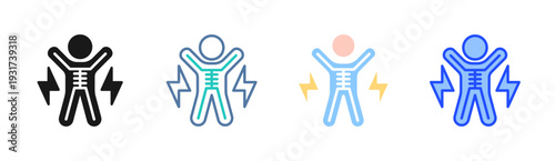 Electric Safety icon set multiple style collection