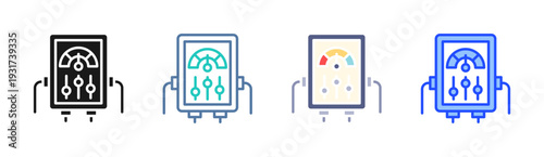 Control Panel icon set multiple style collection