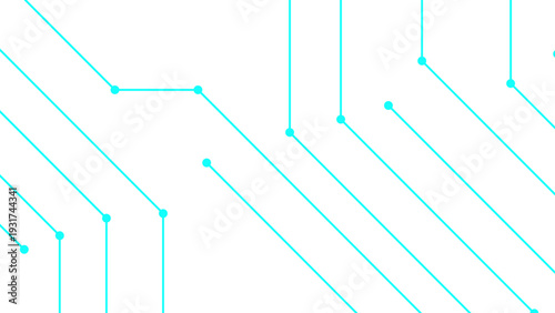 Vector Circuit Board Blueprint. An abstract representation of a circuit board's intricate network, rendered in vibrant lines and dots, symbolizing connectivity and technological advancement.