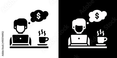 Gig Economy Icon Set Vector Collection Isolated In Black And White